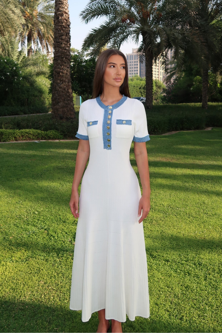 Violetta™ | Elegant Knit Maxi Dress