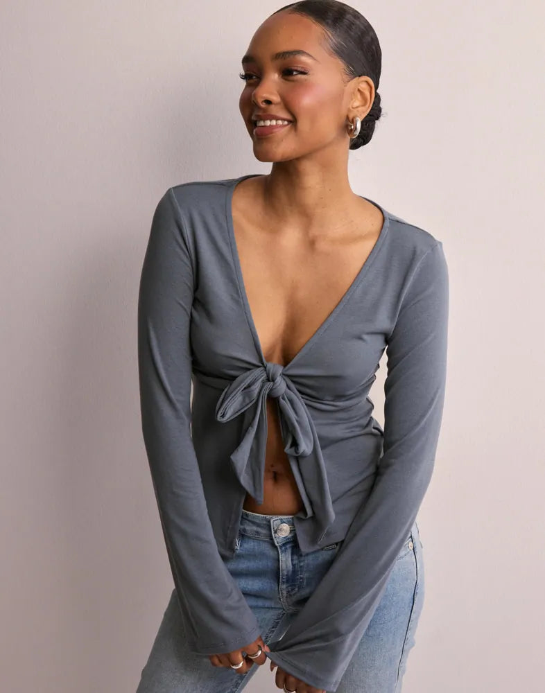 Sienna™ | Elegant Tie-Front Blouse