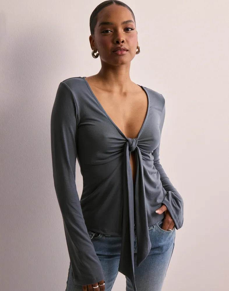 Sienna™ | Elegant Tie-Front Blouse