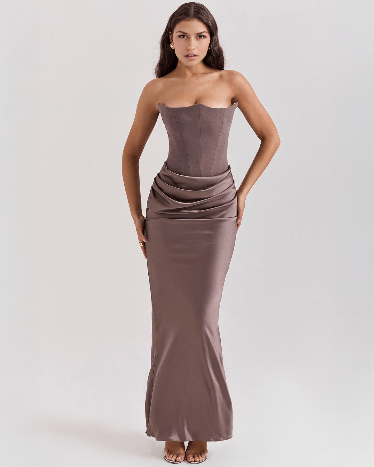 Rhea™ | Satin Maxi Dress