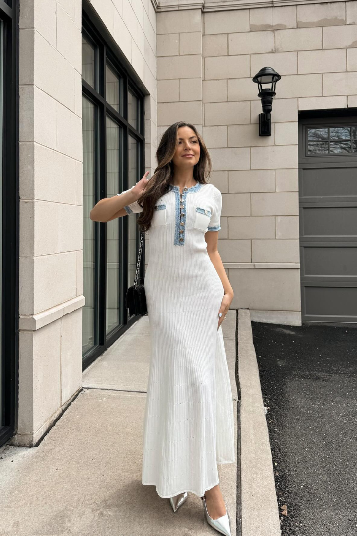 Violetta™ | Elegant Knit Maxi Dress