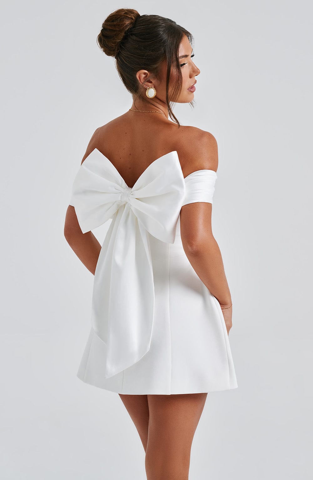 Anwen™ | Contrast Bardot Mini Dress