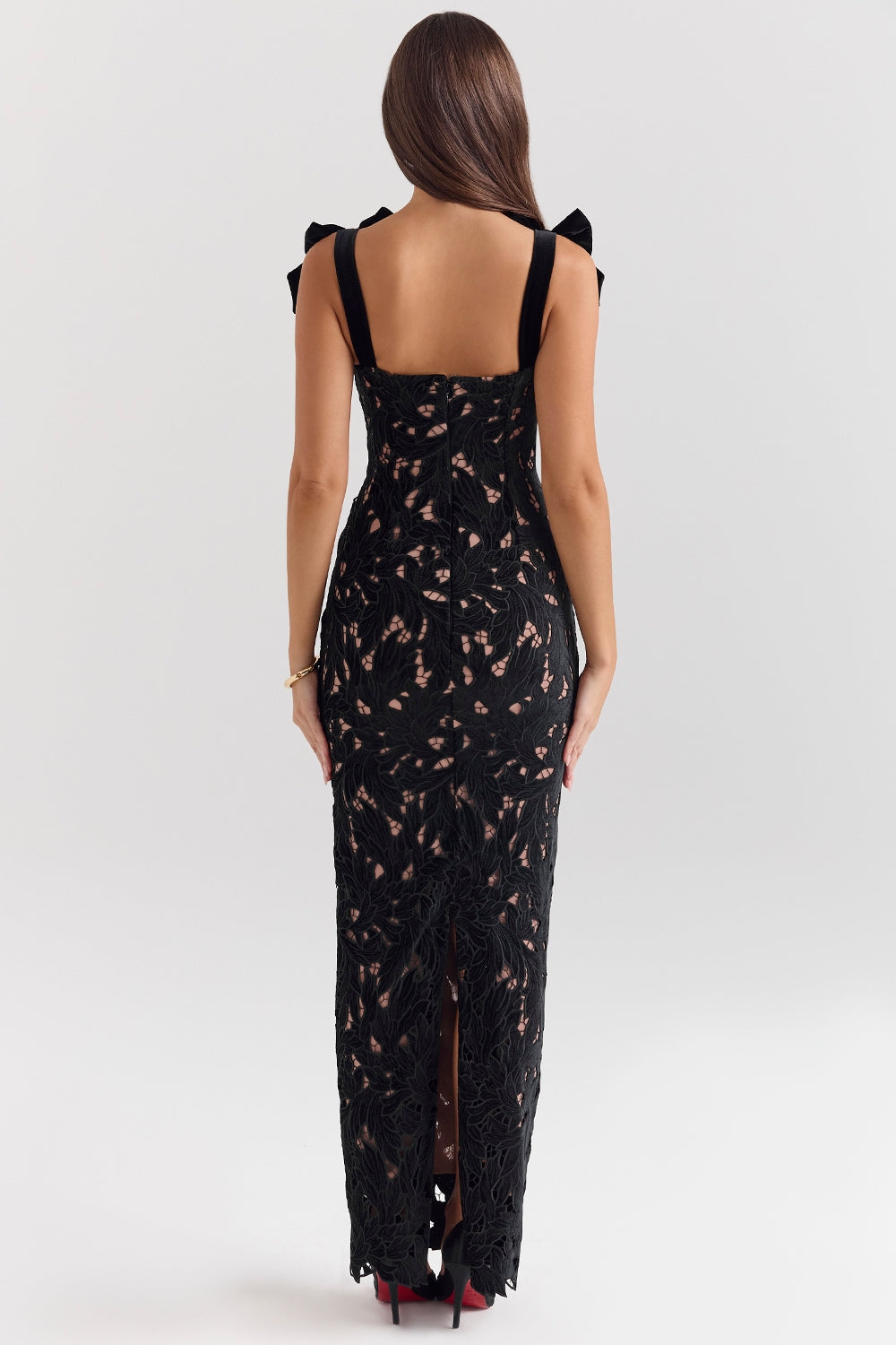 Talia™ | Velvet Lace Maxi Dress