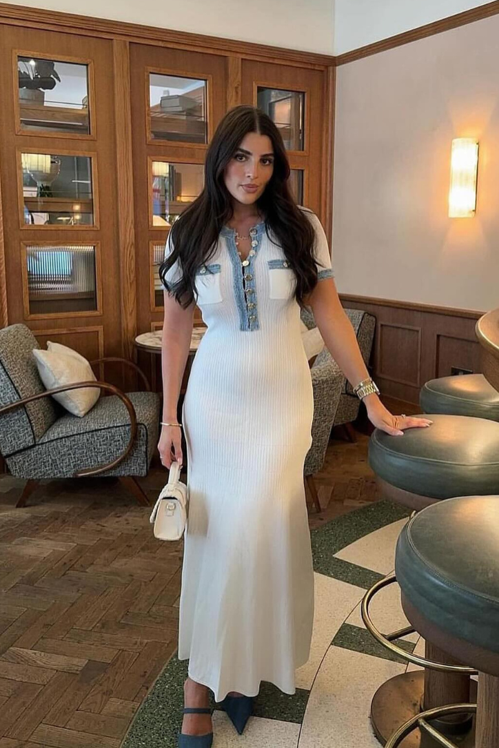 Violetta™ | Elegant Knit Maxi Dress