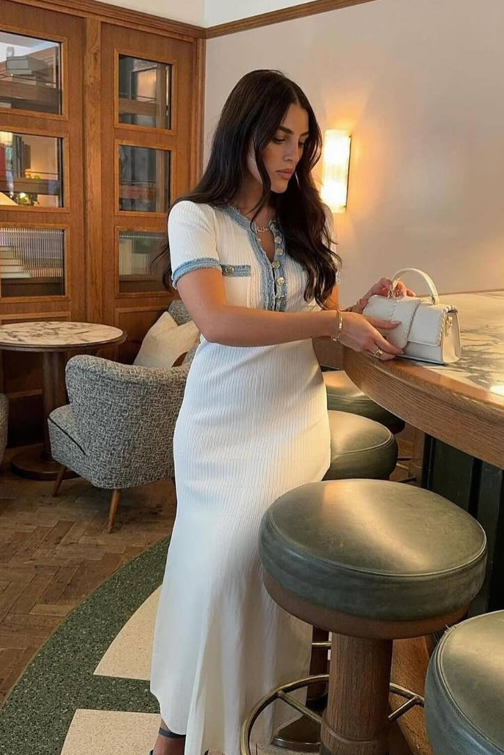 Violetta™ | Elegant Knit Maxi Dress