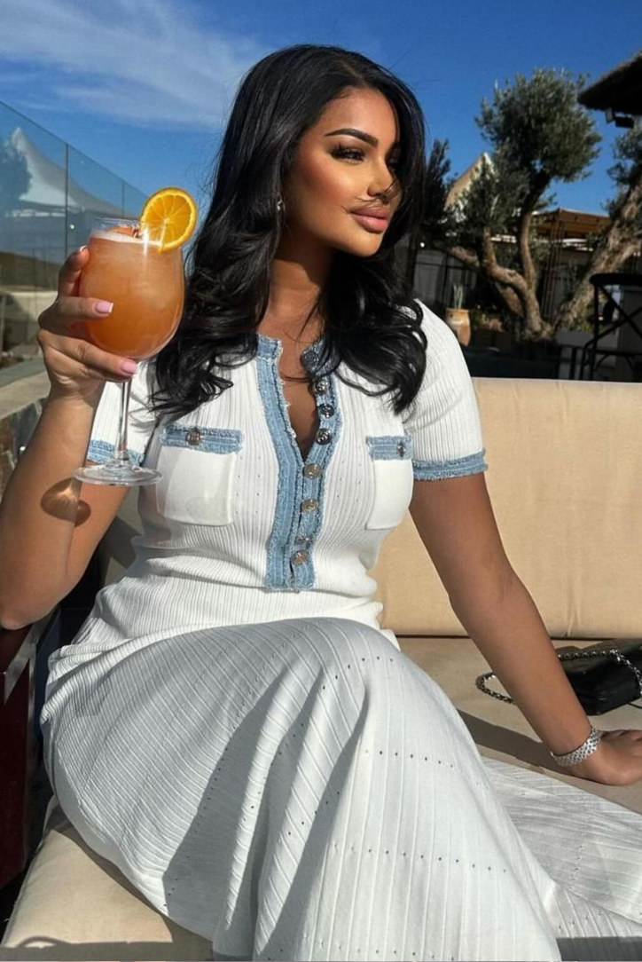 Violetta™ | Elegant Knit Maxi Dress