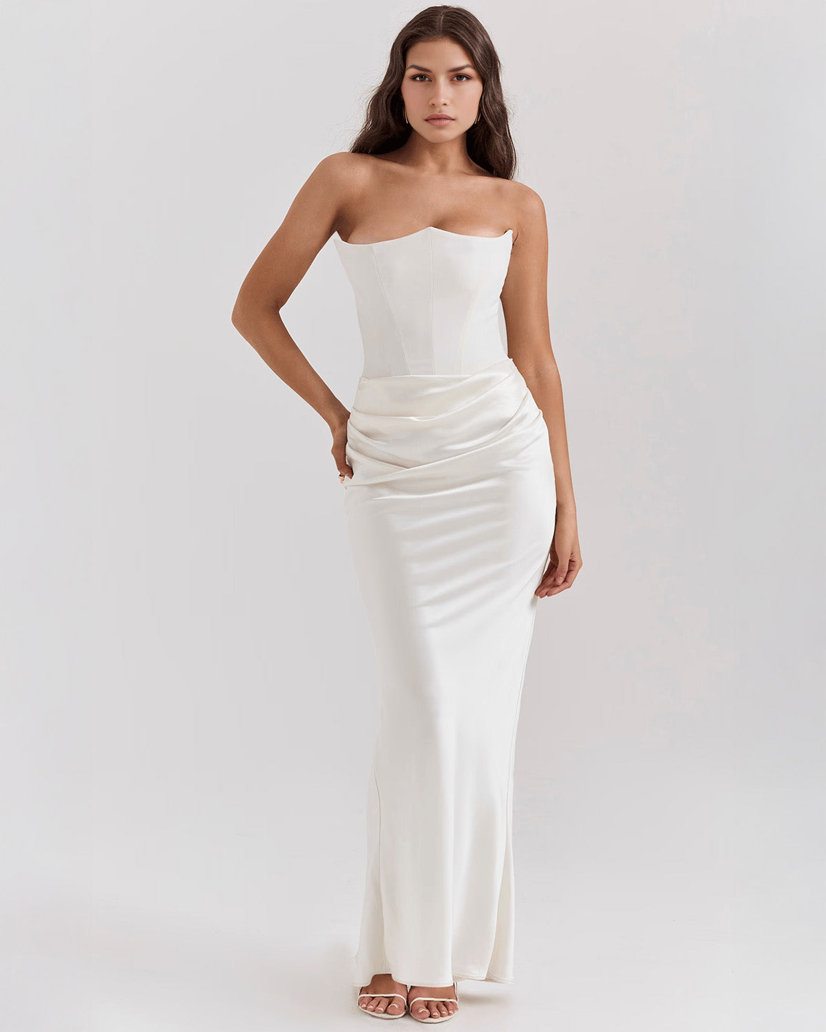 Rhea™ | Satin Maxi Dress