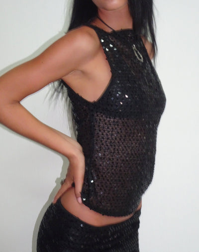 Britt™  | Sequin Knit Top