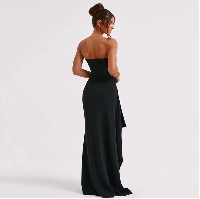 Selene™ | Strapless High-Slit Maxi Dress