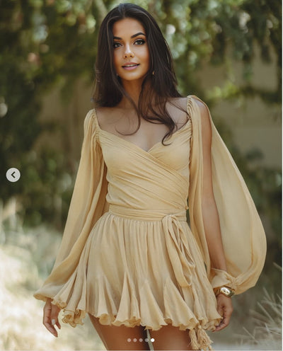 Celestina™ | Elegant Ruffled Mini Dress