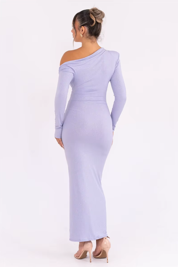 Marcella™ | Glitter One-Shoulder Maxi Dress