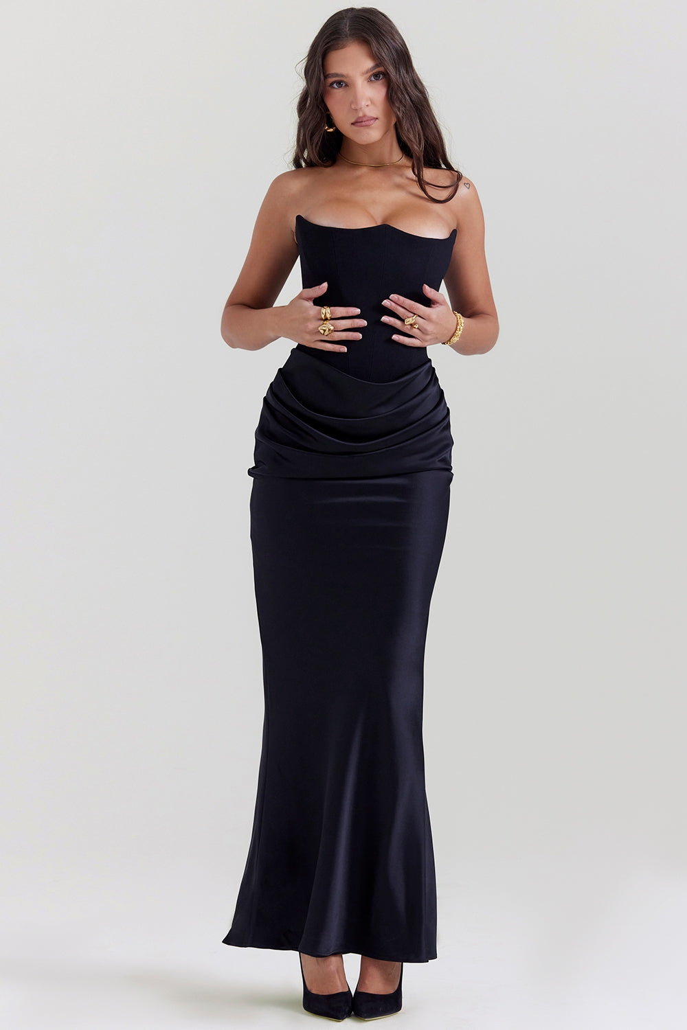 Rhea™ | Satin Maxi Dress